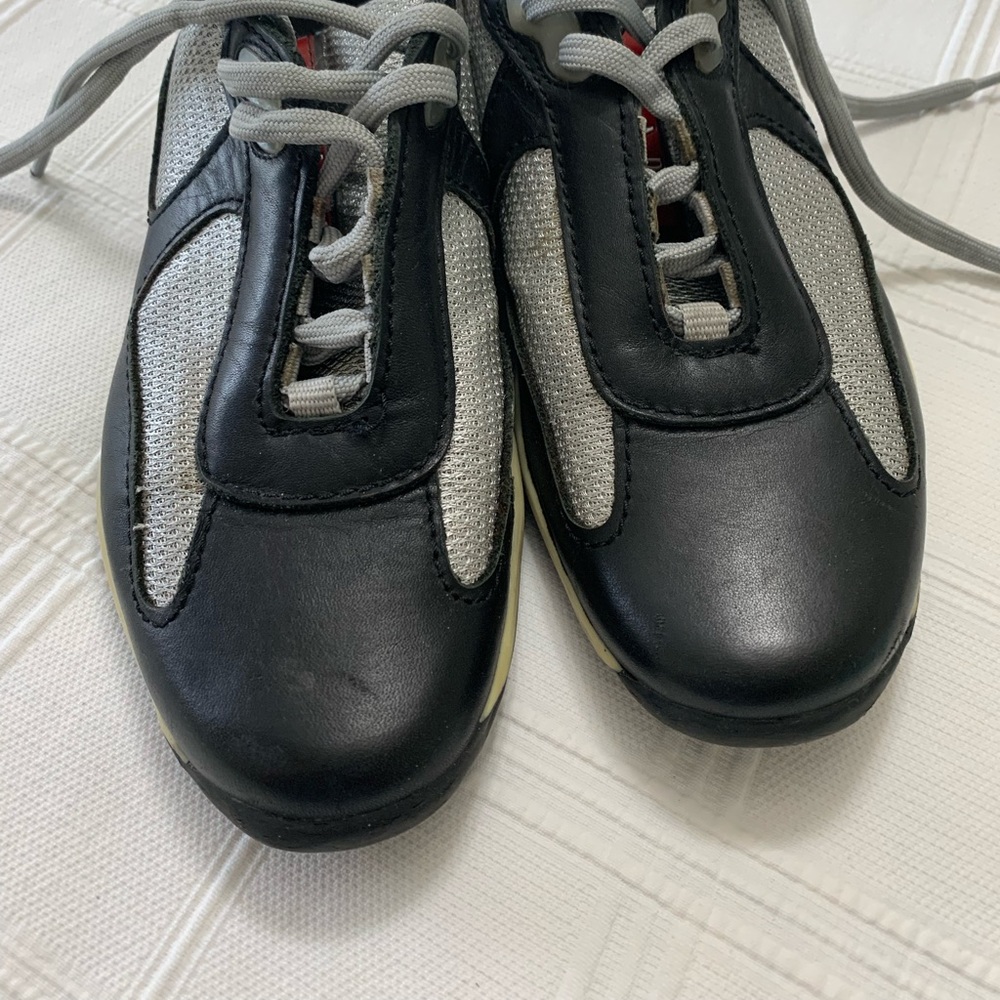 Prada sneakers black and gray size 36